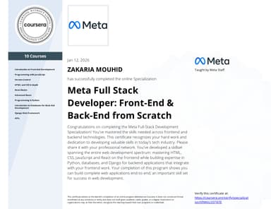 Meta Full Stack Developer: Front-End & Back-End from Scratch