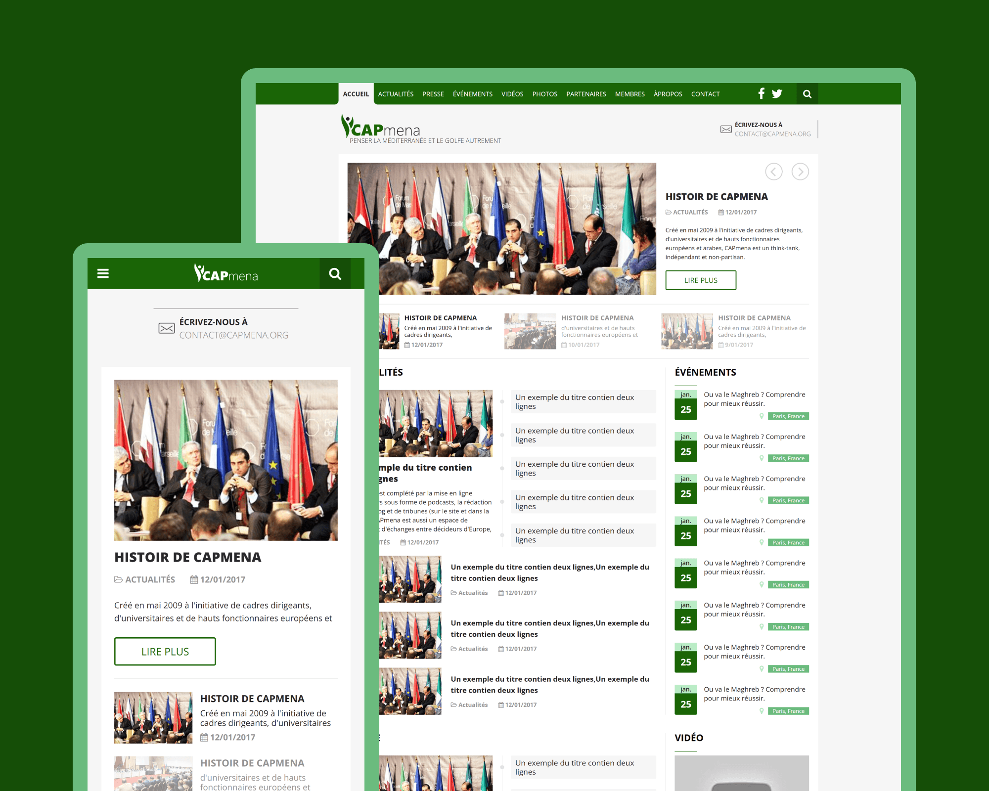 CAPmena think-tank site — design-to-code & Netlify deploy