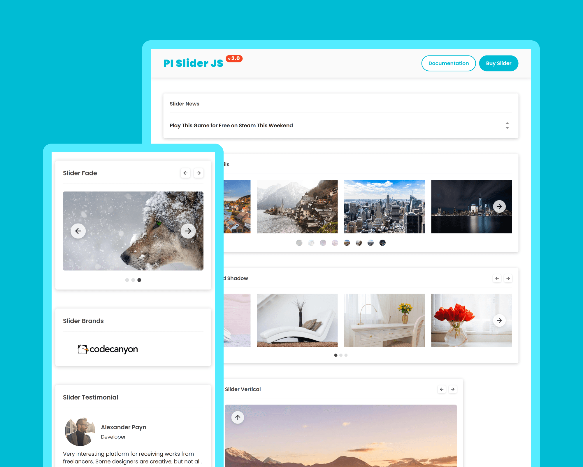 Pi Slider JS: High-Performance Vanilla JavaScript Slider Library